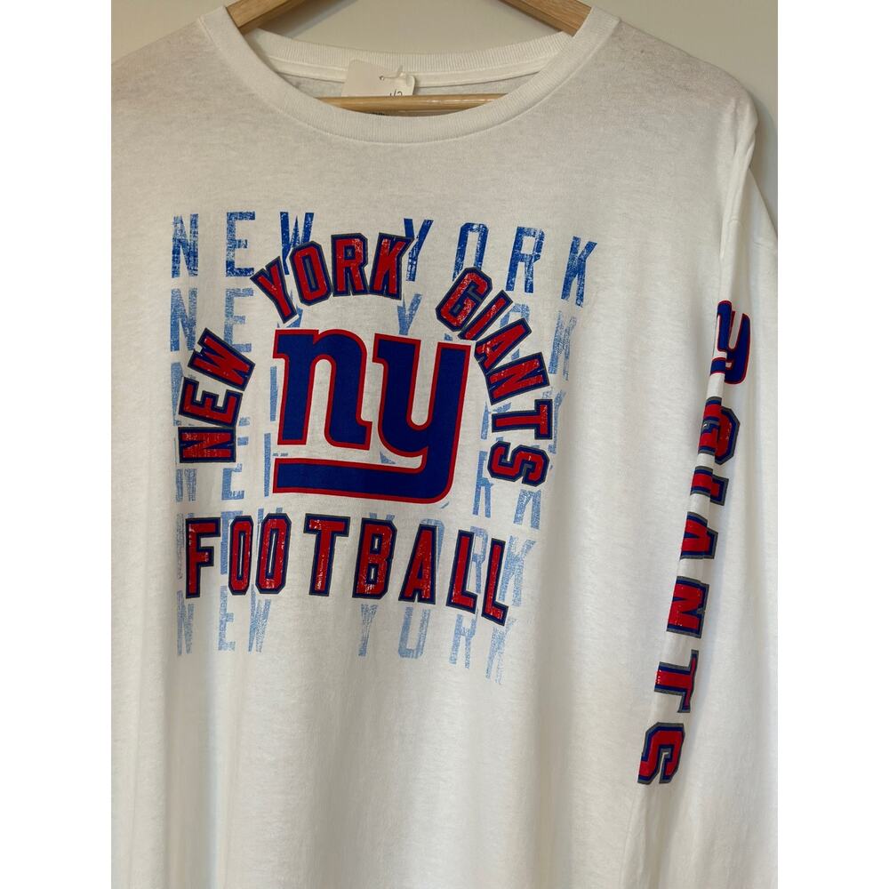 NWT Majestic 2XL New York Giant NFL Football 3-in-1 T-Shirt White Long Sleeve - Picture 3 of 7